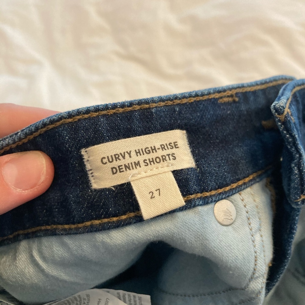 Madewell High Rise Curvy Denim Shorts Size 27 NWT